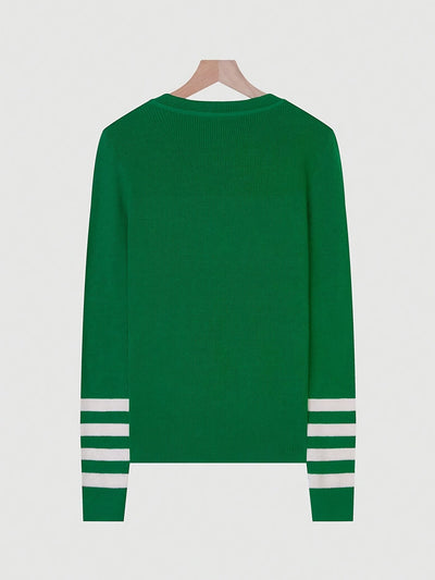 Harper | Striped Sleeve Sweater