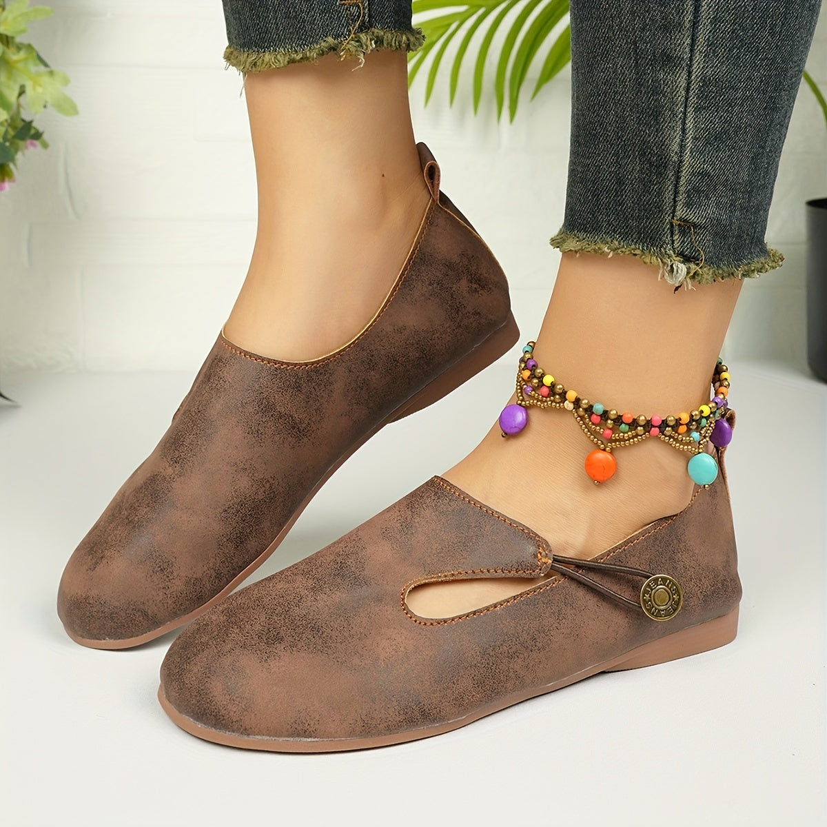 Hazel | Retro Non-Slip Orthopedic Flats