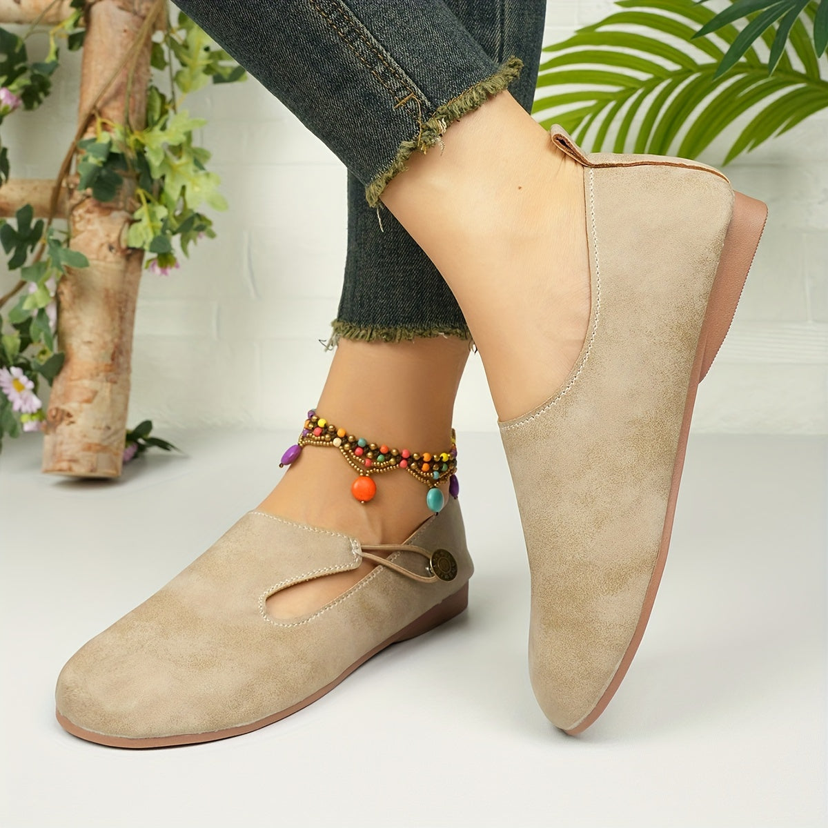 Hazel | Retro Non-Slip Orthopedic Flats