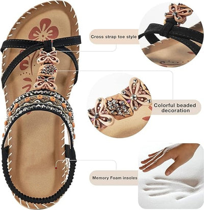 Gloria | Boho-Chic Orthopedic Sandals