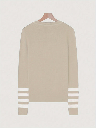 Harper | Striped Sleeve Sweater