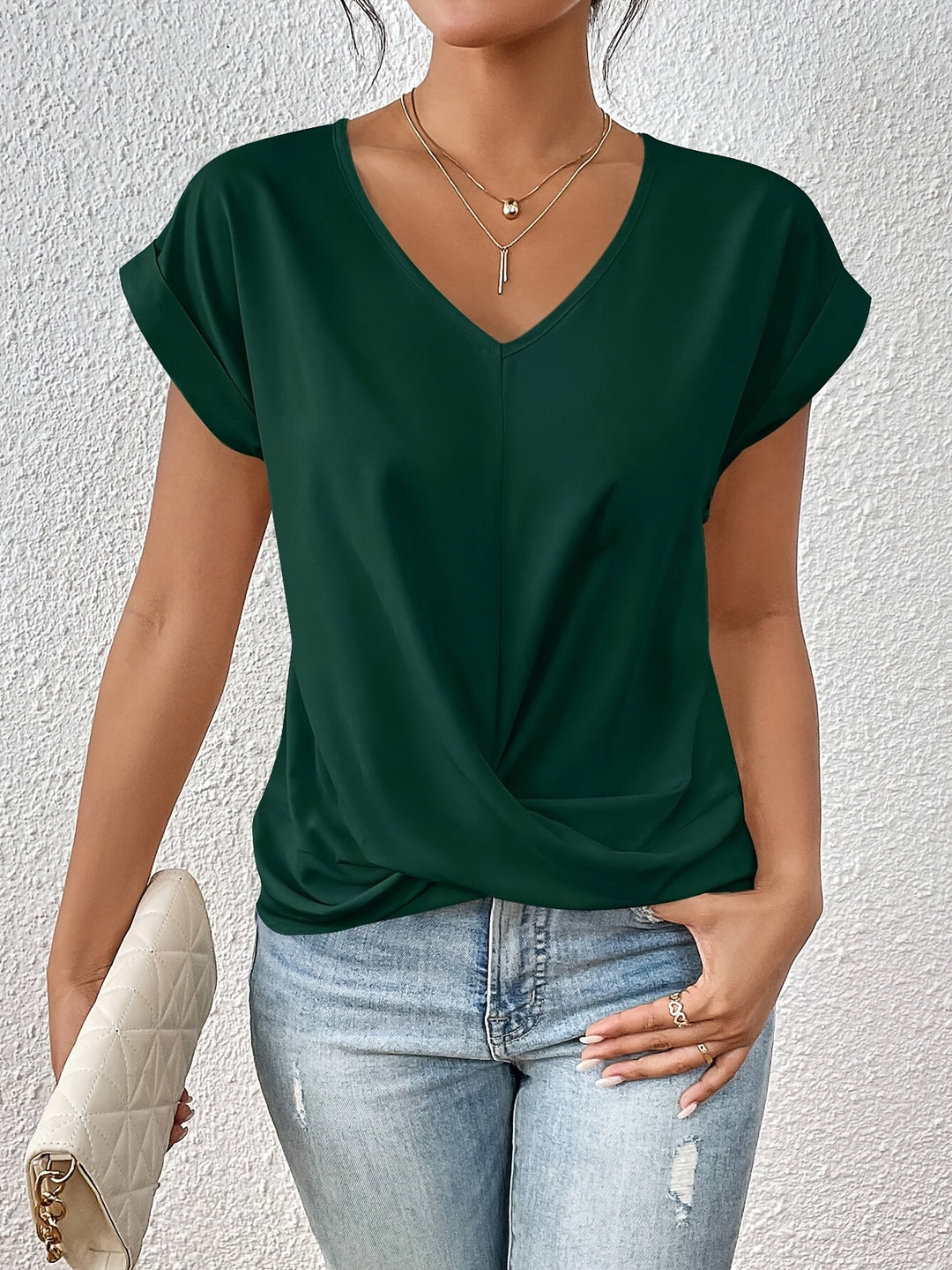 Tammana | Casual T-Shirt With V Neckline