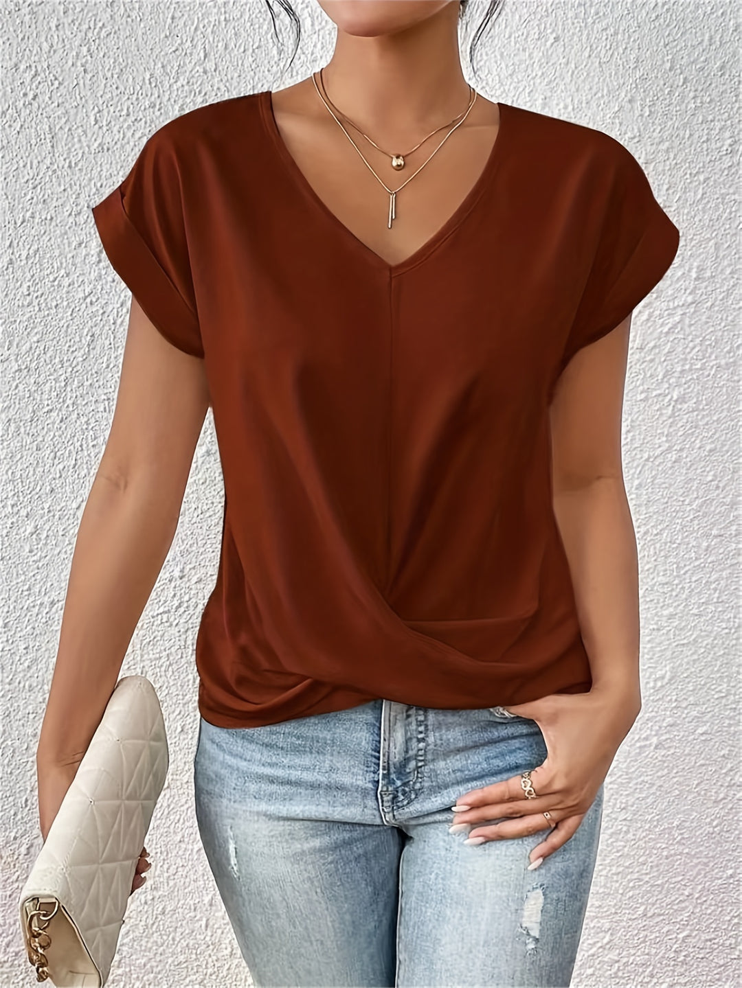 Tammana | Casual T-Shirt With V Neckline