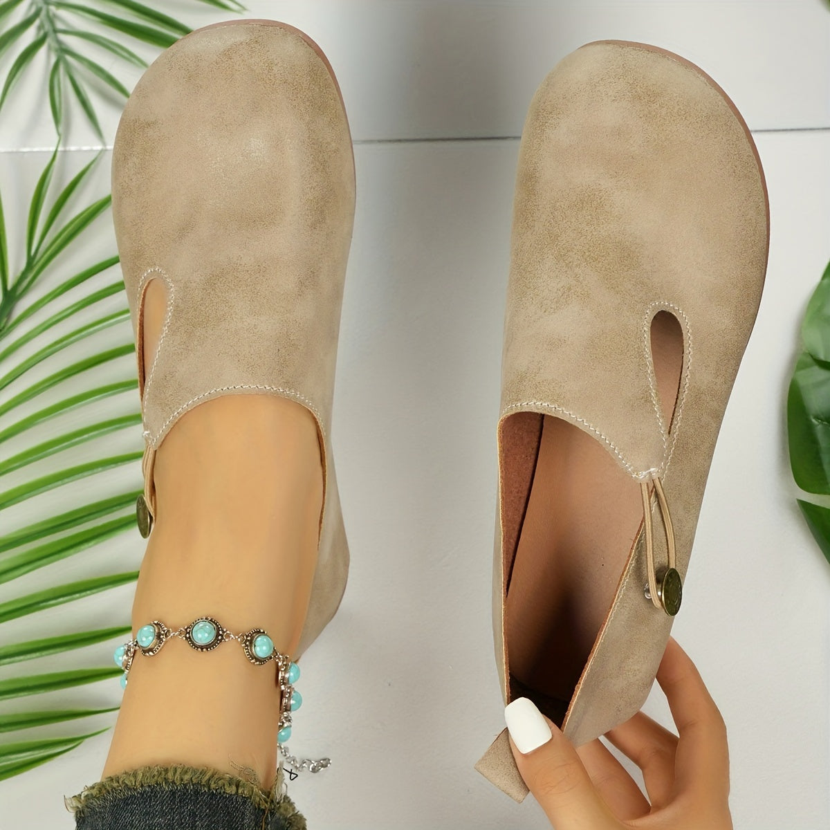 Hazel | Retro Non-Slip Orthopedic Flats