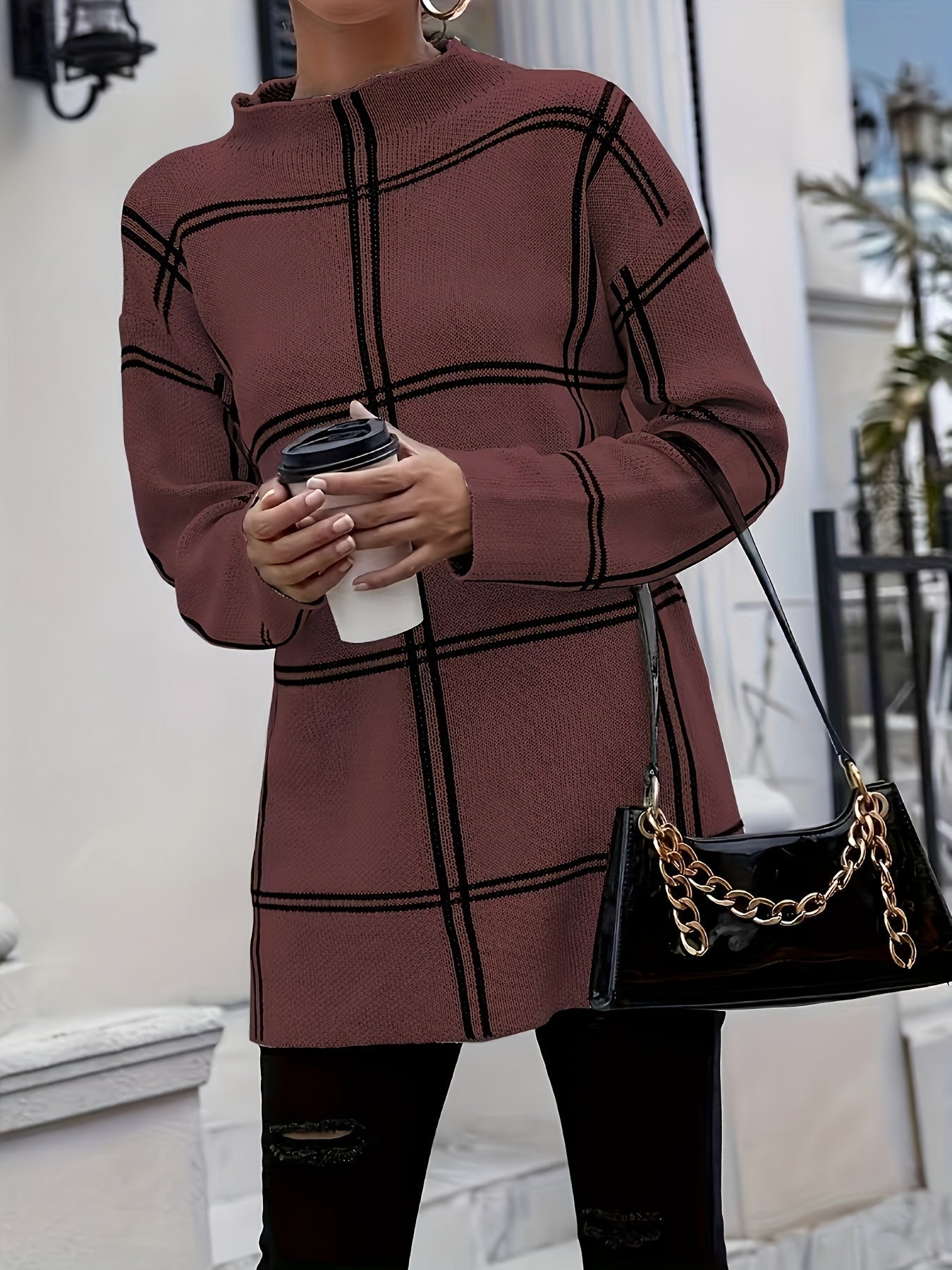 Vienna | Stylish Grid Sweater