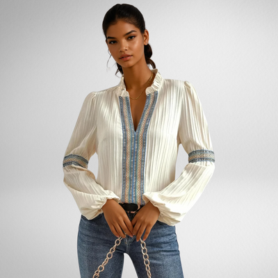 Valerie | Stunning V-Neck Blouse