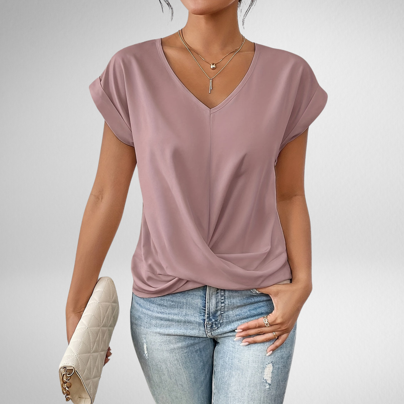 Tammana | Casual T-Shirt With V Neckline