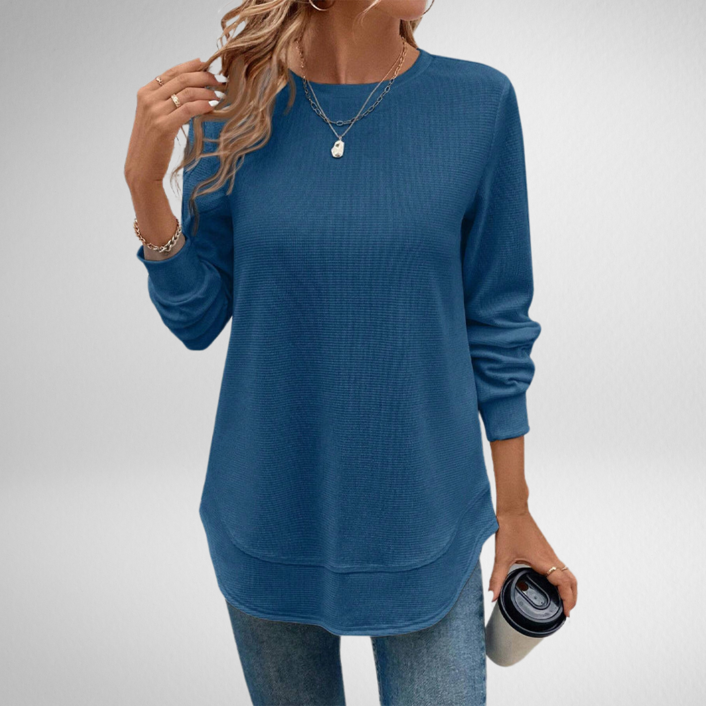 Susan | Round Neck Long-Sleeve Top