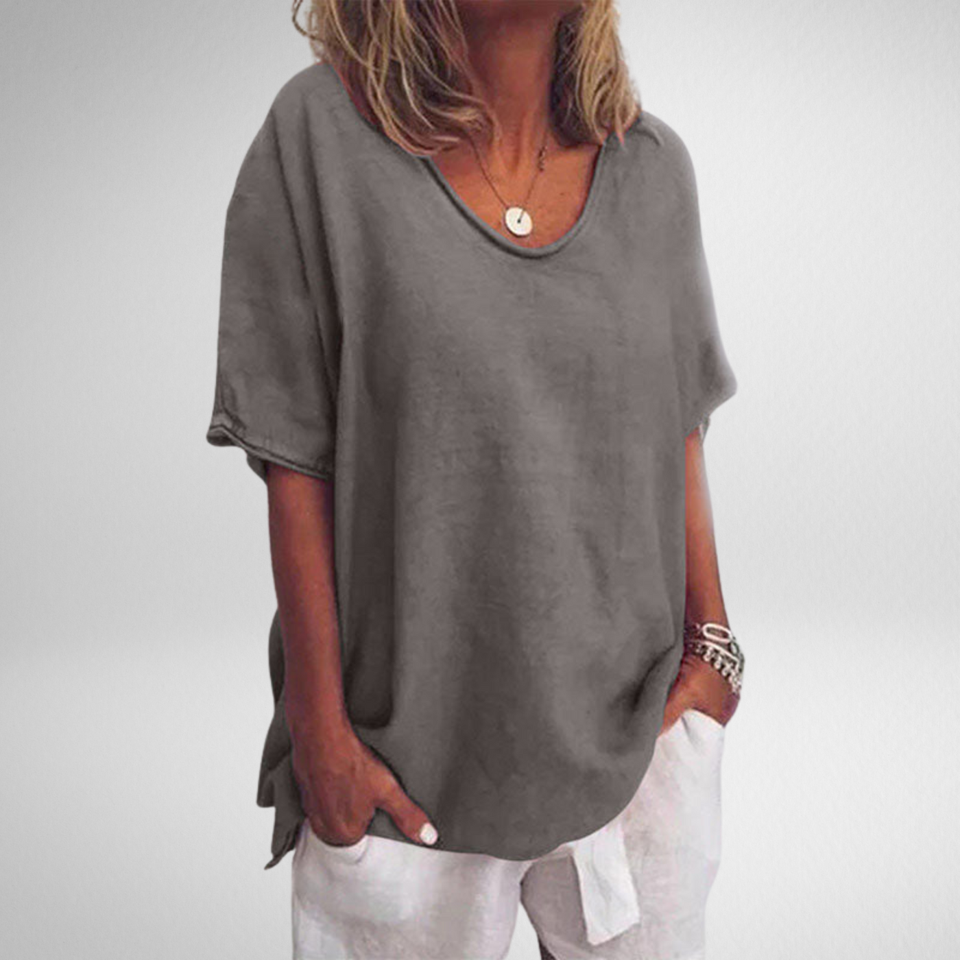 Anna | Comfortable Loose Blouse with Tummy Coverage
