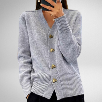 Elina | Elegant Cardigan with Heart-shaped Buttons