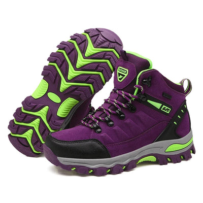 Inverno feminino tornozelo botas de trekking ao ar livre caminhadas sapatos mulher escalada de montanha tênis wandelschoenen botas mujer