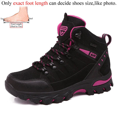 Inverno feminino tornozelo botas de trekking ao ar livre caminhadas sapatos mulher escalada de montanha tênis wandelschoenen botas mujer