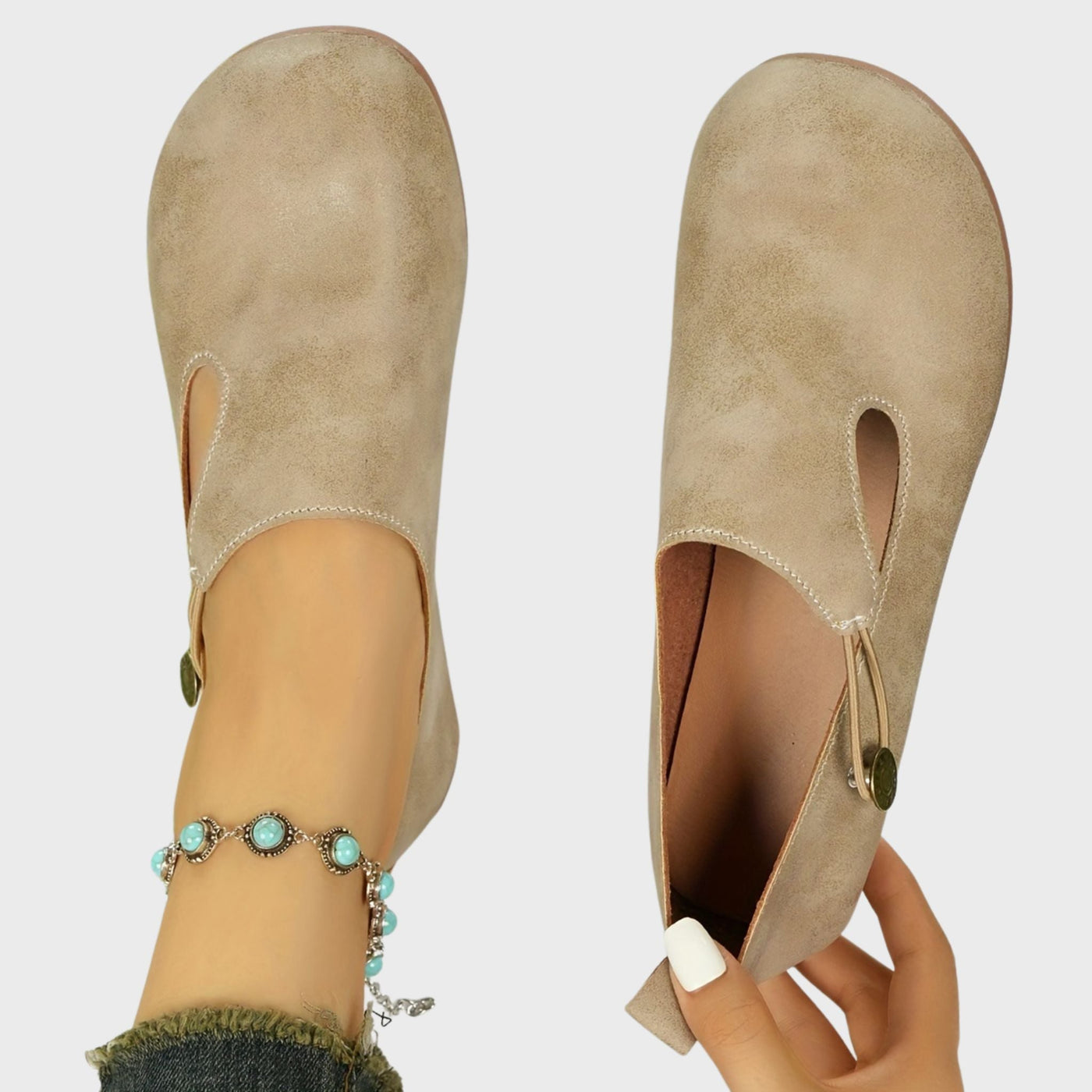 Hazel | Retro Non-Slip Orthopedic Flats