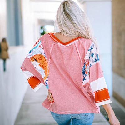 Bailey |  Lightweight Patchwork Batwing Top