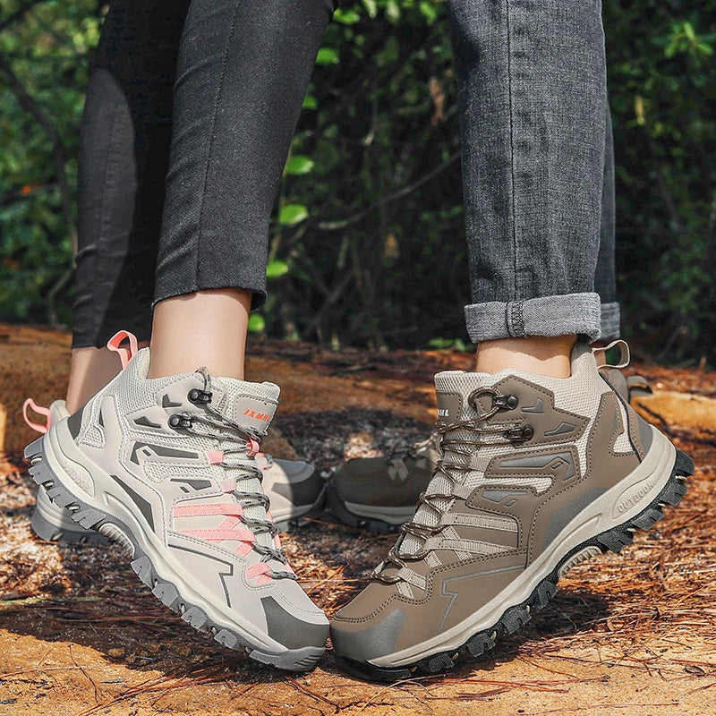2025 New Hiking Shoes Unisex Outdoor Hiking Sports Shoes Camping Boots Ladies Waterproof Walking Shoes Non-slip Hiking Shoes