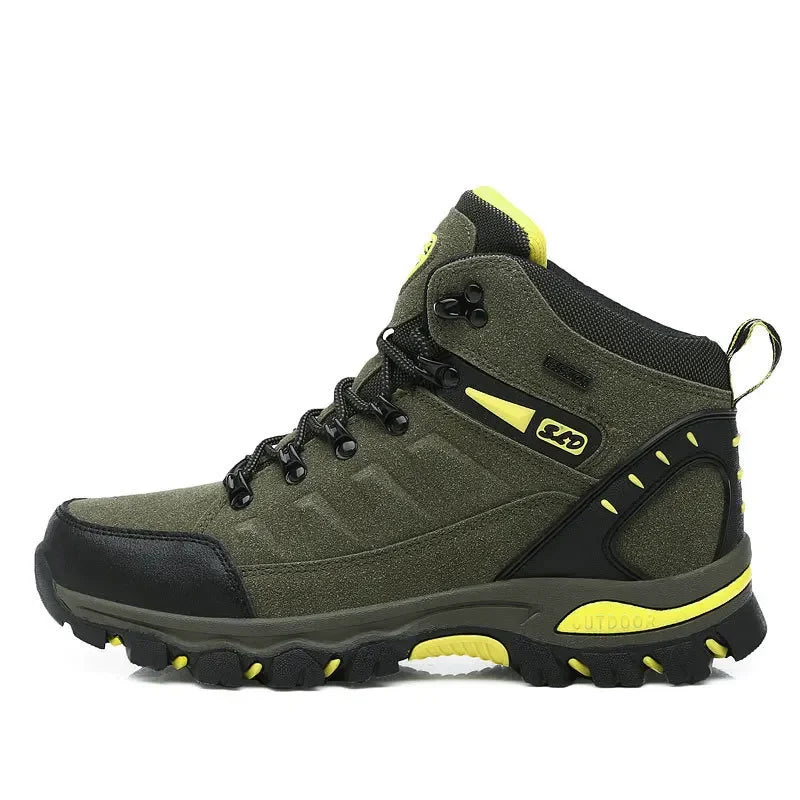 Sapatos de caminhada forrados de lã de cano alto multicoloridos ao ar livre off-road sapatos esportivos versáteis para homens e mulheres sapatos de caminhada