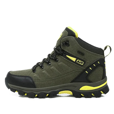 Sapatos de caminhada forrados de lã de cano alto multicoloridos ao ar livre off-road sapatos esportivos versáteis para homens e mulheres sapatos de caminhada