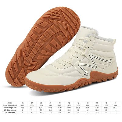 Women Men Winter Booties High-Top Barefoot Trekking Mountain Boots Anti-Skid Hiking Sneakers Outdoor Waterproof Snow Boots