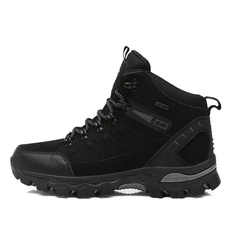 Sapatos de caminhada forrados de lã de cano alto multicoloridos ao ar livre off-road sapatos esportivos versáteis para homens e mulheres sapatos de caminhada