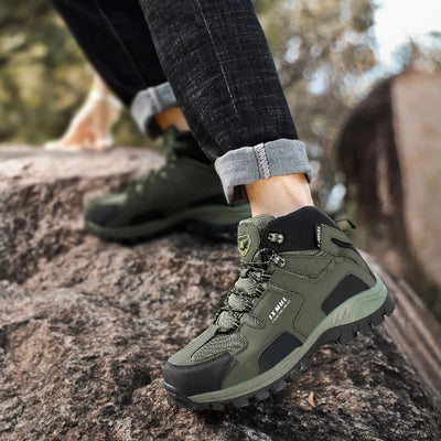 Couple Hiking Shoes Men Mountain Climbing Trekking Boots Women Non-slip Outdoor Work Ankle Boots Unisex Walking High top Boots