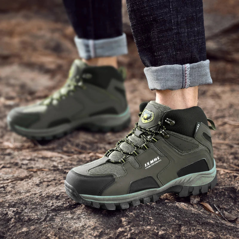 Couple Hiking Shoes Men Mountain Climbing Trekking Boots Women Non-slip Outdoor Work Ankle Boots Unisex Walking High top Boots