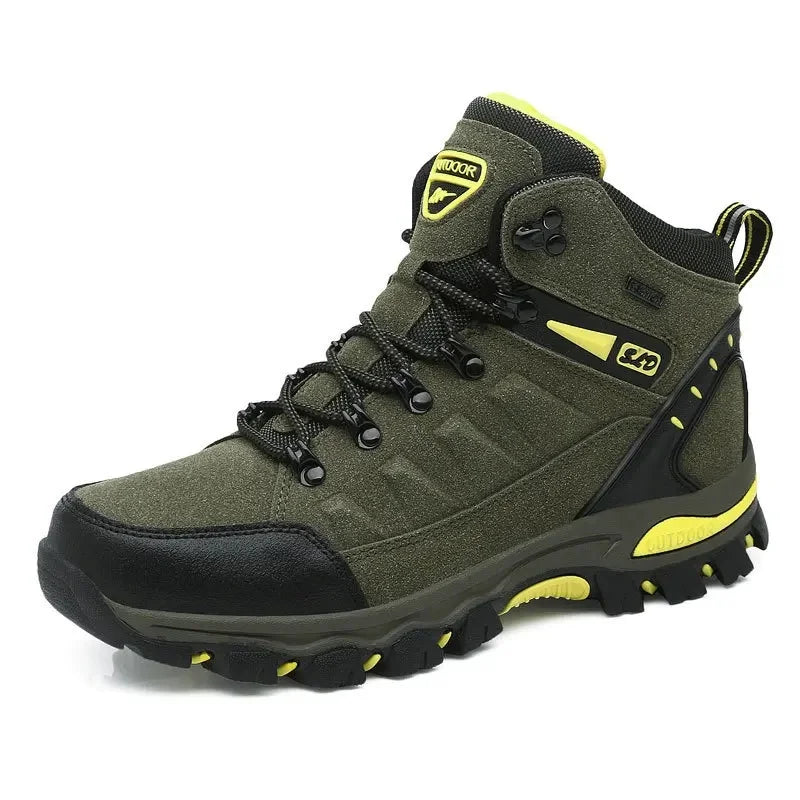Sapatos de caminhada forrados de lã de cano alto multicoloridos ao ar livre off-road sapatos esportivos versáteis para homens e mulheres sapatos de caminhada