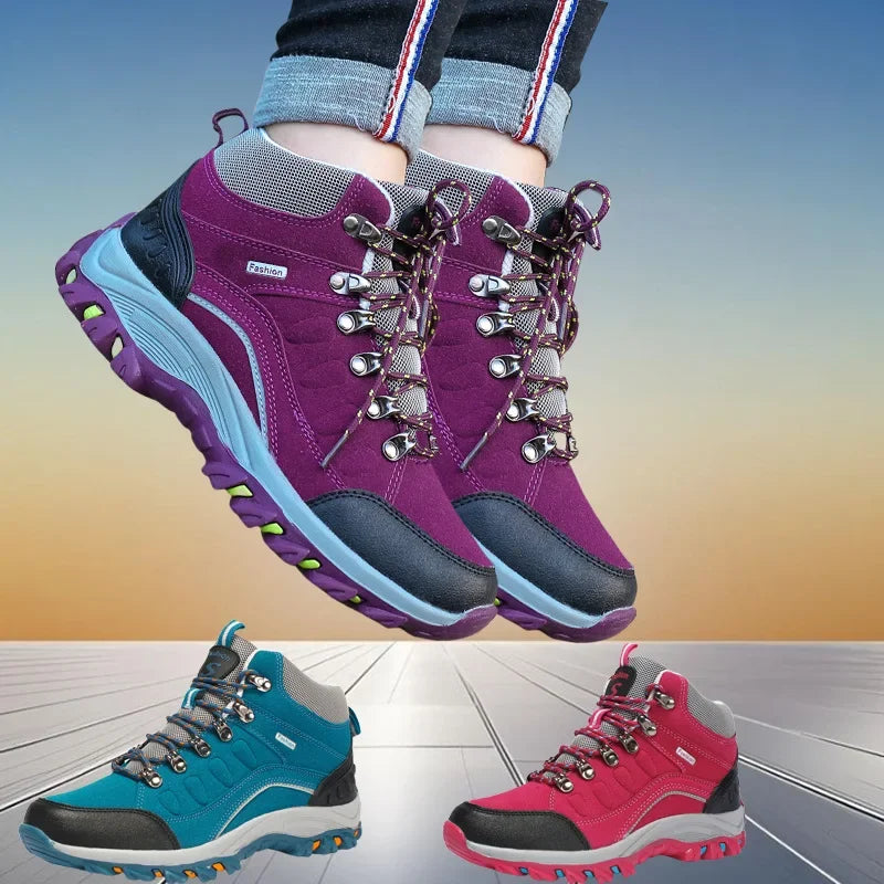 Sapatos esportivos de caminhada masculinos outono antiderrapante casual ao ar livre casal viagem sapatos de caminhada confortável sola de borracha respirável