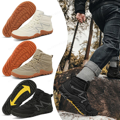 Women Men Winter Booties High-Top Barefoot Trekking Mountain Boots Anti-Skid Hiking Sneakers Outdoor Waterproof Snow Boots