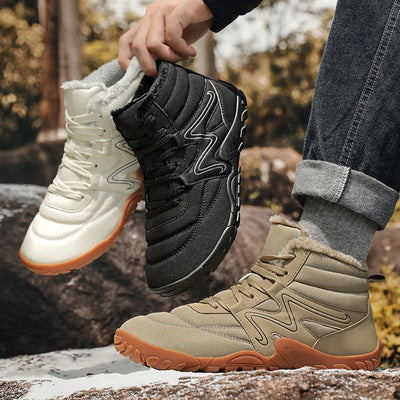 Women Men Winter Booties High-Top Barefoot Trekking Mountain Boots Anti-Skid Hiking Sneakers Outdoor Waterproof Snow Boots