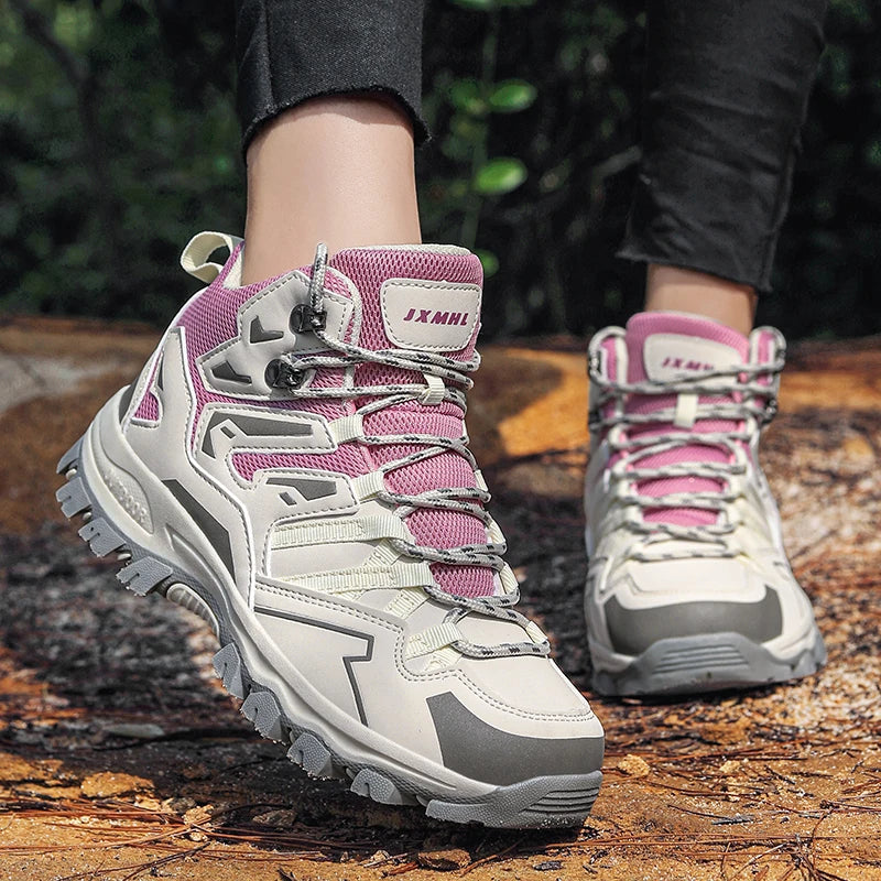 2025 New Hiking Shoes Unisex Outdoor Hiking Sports Shoes Camping Boots Ladies Waterproof Walking Shoes Non-slip Hiking Shoes