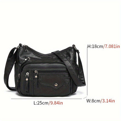 Vera | Multi Zipper Crossbody Bag