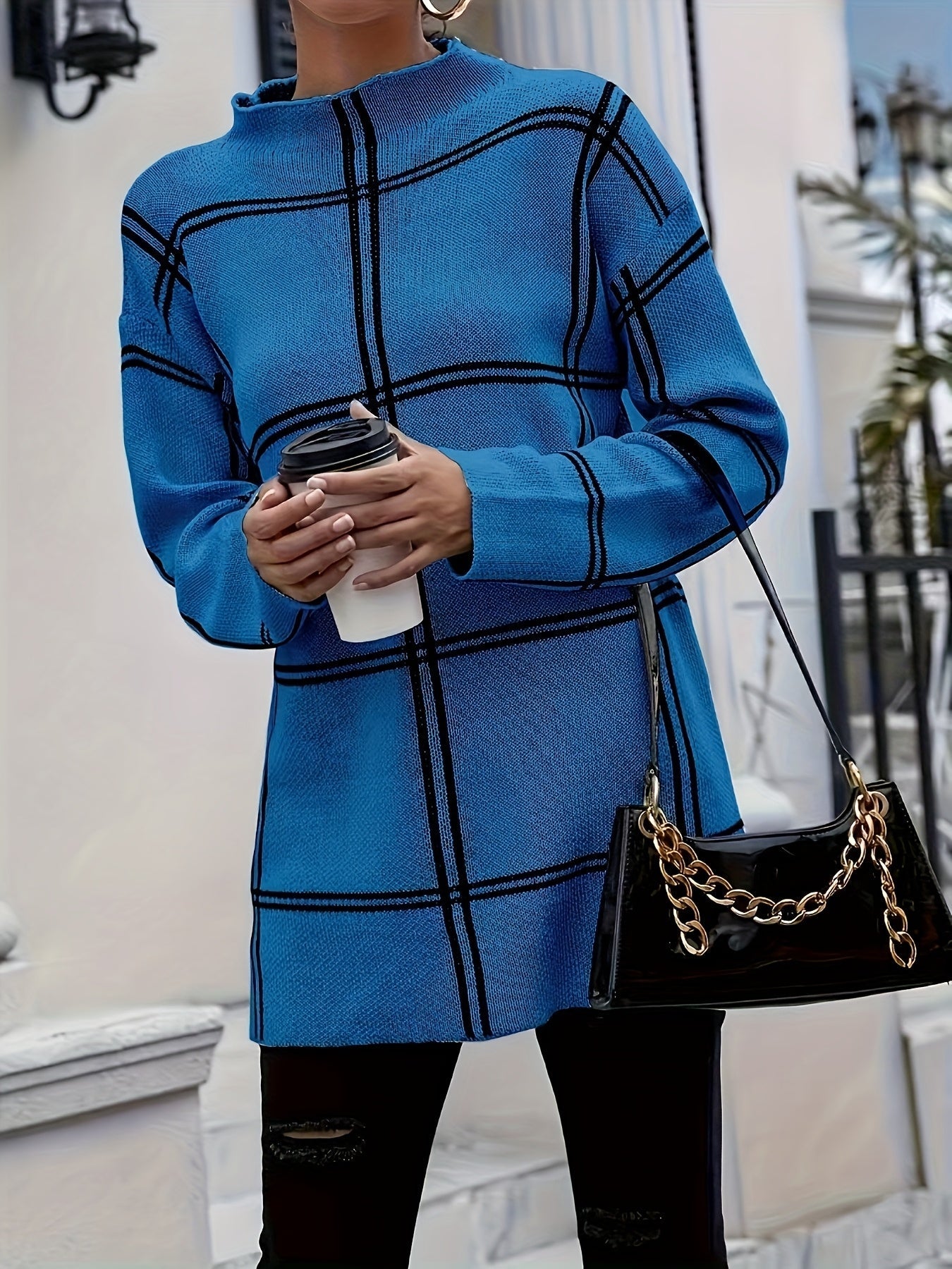 Vienna | Stylish Grid Sweater