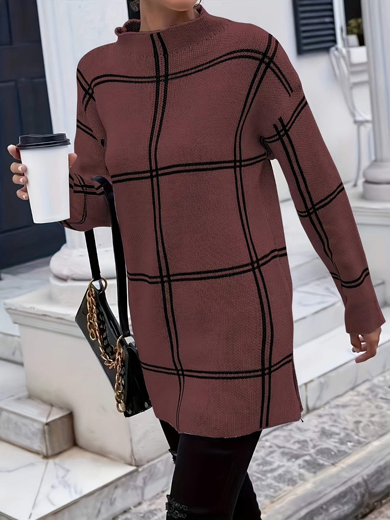 Vienna | Stylish Grid Sweater