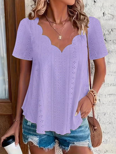 Scarlett | Scallop Design Blouse